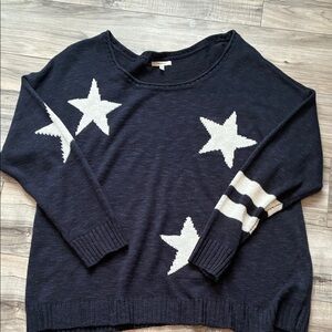 Women's Maurice's navy Star Sweater XXL